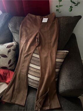 Forever 21 Brown High-Waist Flare Pants